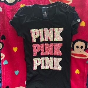 Vintage Victoria’s Secret PINK t shirt size xs sequin